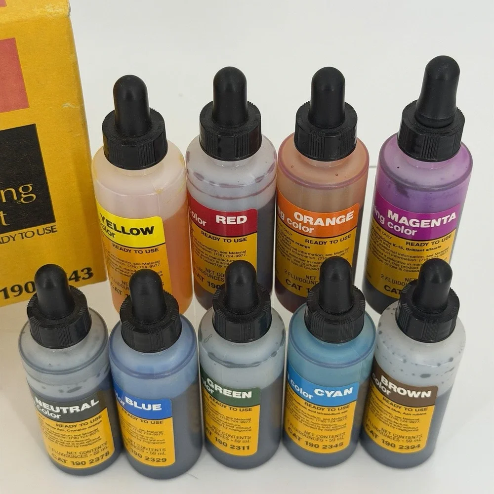 Vintage KODAK LIQUID RETOUCHING COLOR SET w/ Instruction Sheet